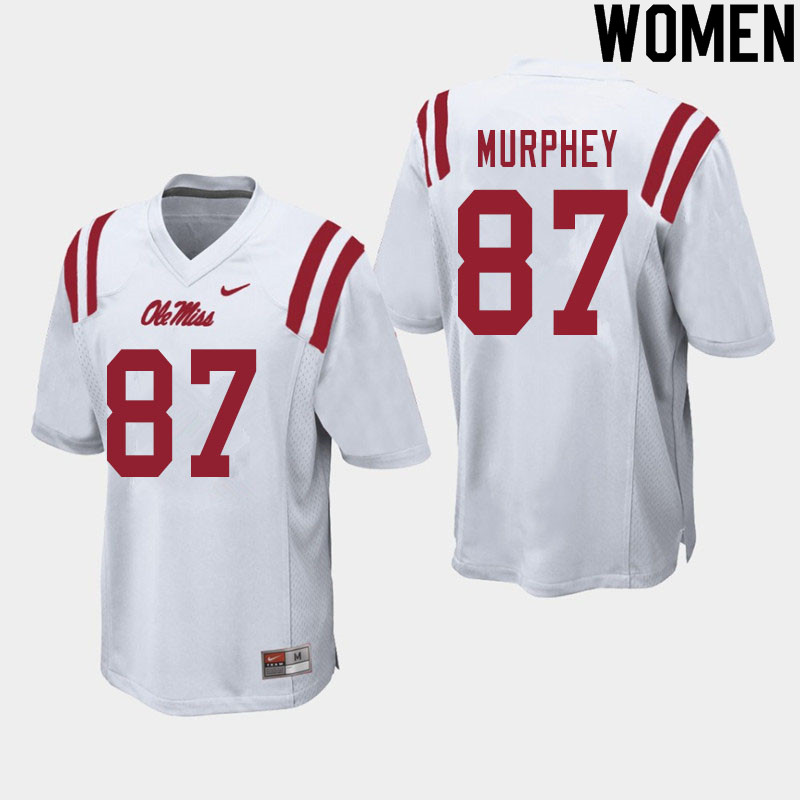 Women #87 Sam Murphey Ole Miss Rebels College Football Jerseys Sale-White